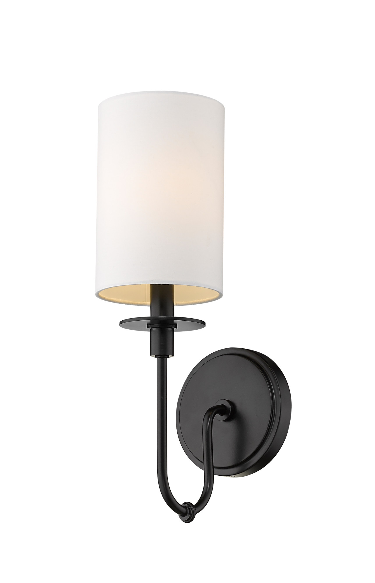 Photos - Chandelier / Lamp Z-Lite 809-1S Ella 16" Tall Wall Sconce Matte Black Indoor Lighting Wall Sconces 809-1S-MB