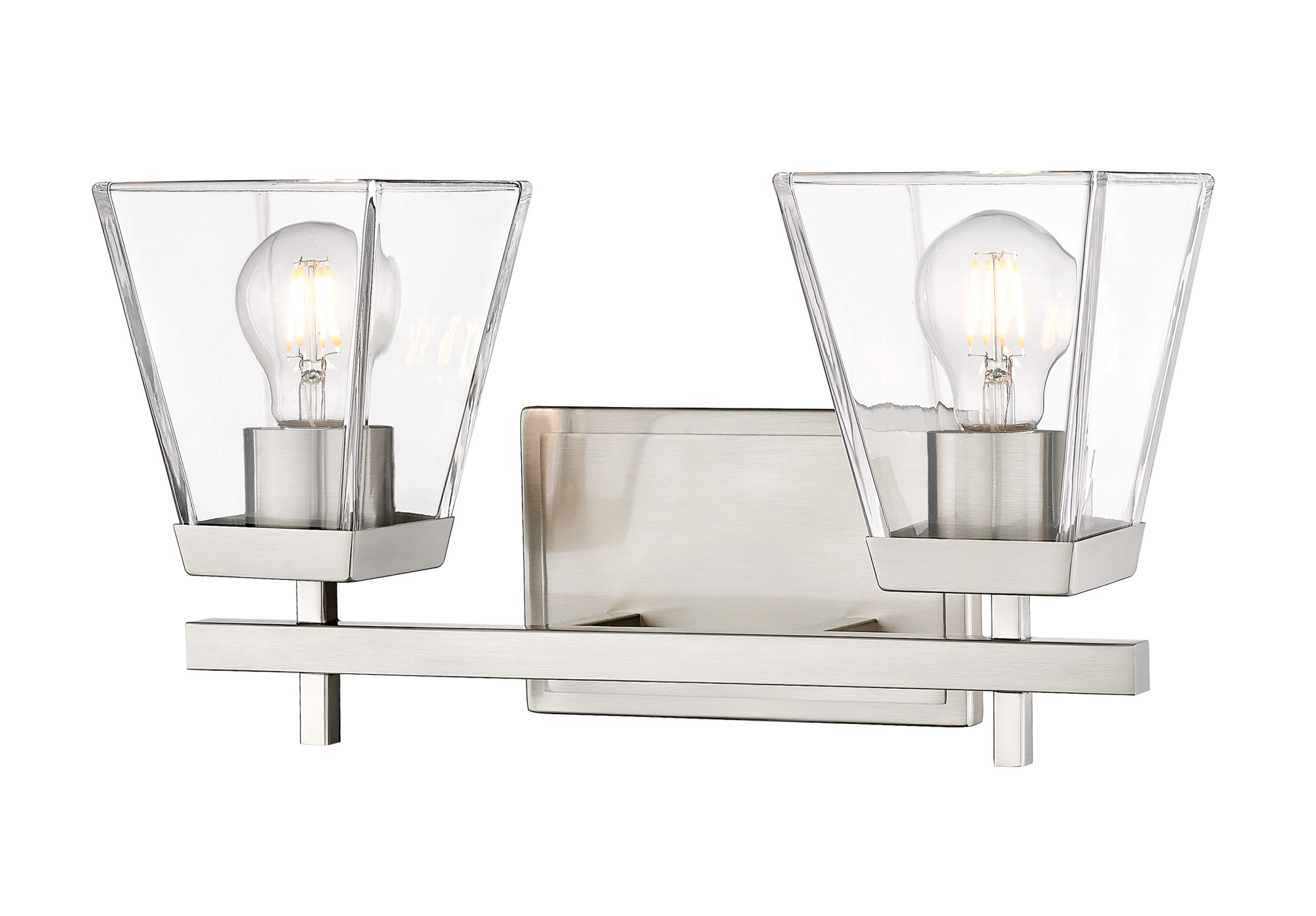 Photos - Chandelier / Lamp Wide Z-Lite 819-2V Lauren 2 Light 16"  Vanity Light Brushed Nickel Indoor Lighting Bathroom Fixtures Vanity Light 819-2V-BN 