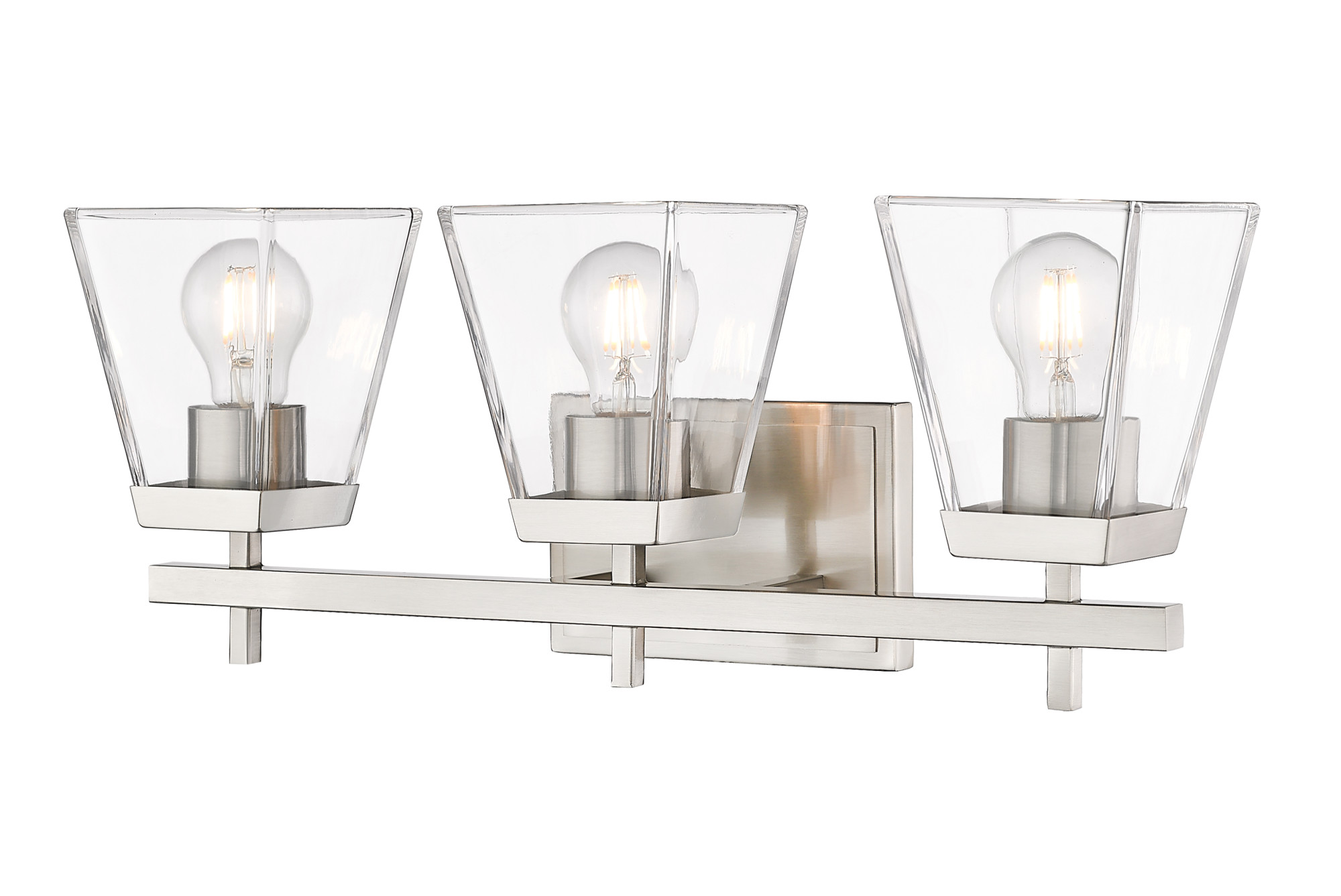 Photos - Chandelier / Lamp Z-Lite 819-3V Lauren 3 Light 22" Wide Vanity Light Brushed Nickel Indoor Lighting Bathroom Fixtures Vanity Light 819-3V-BN