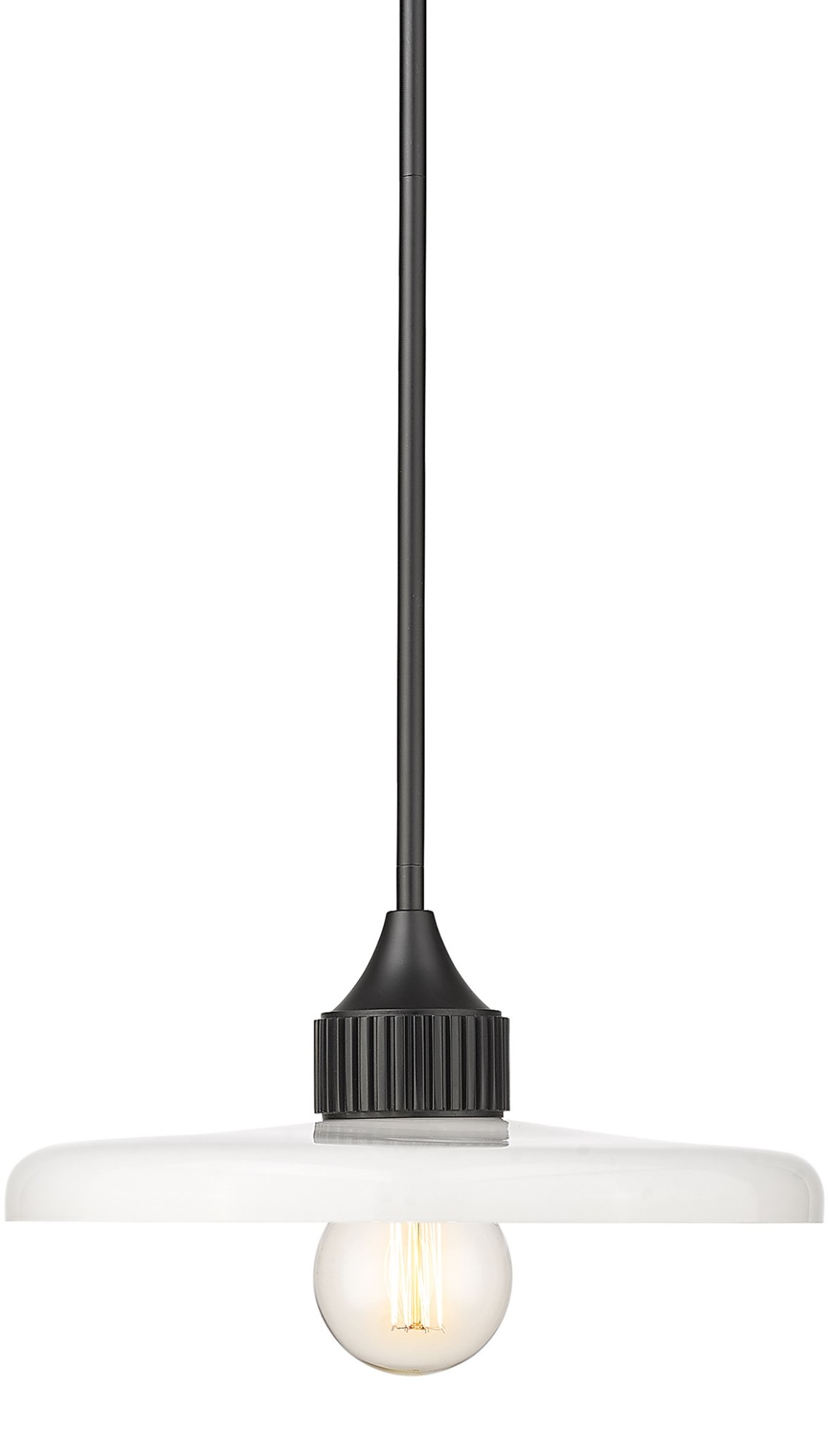 Photos - Chandelier / Lamp Paloma Z-Lite 820P14  14" Wide Pendant with Shade Matte Black Indoor Lighting Pendants 820P14-MB 