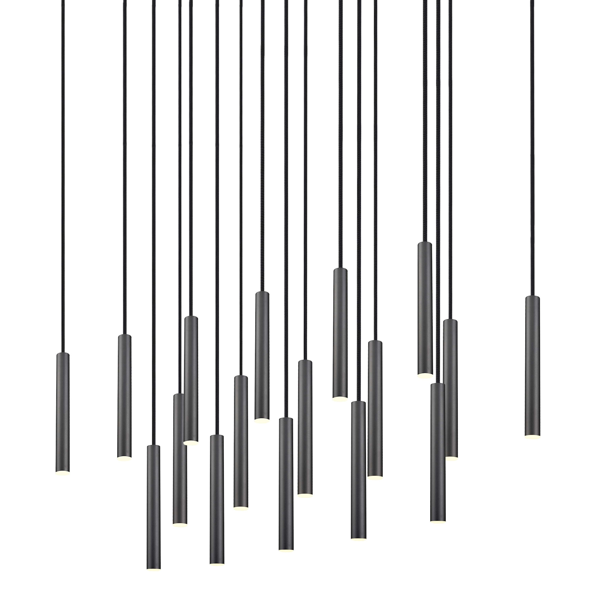 Photos - Chandelier / Lamp Forest Z-Lite 919MP12-17L-LED  42" Wide Linear Chandelier Matte Black Indoor Lighting Chandeliers 919MP12-17L-MB-LED 