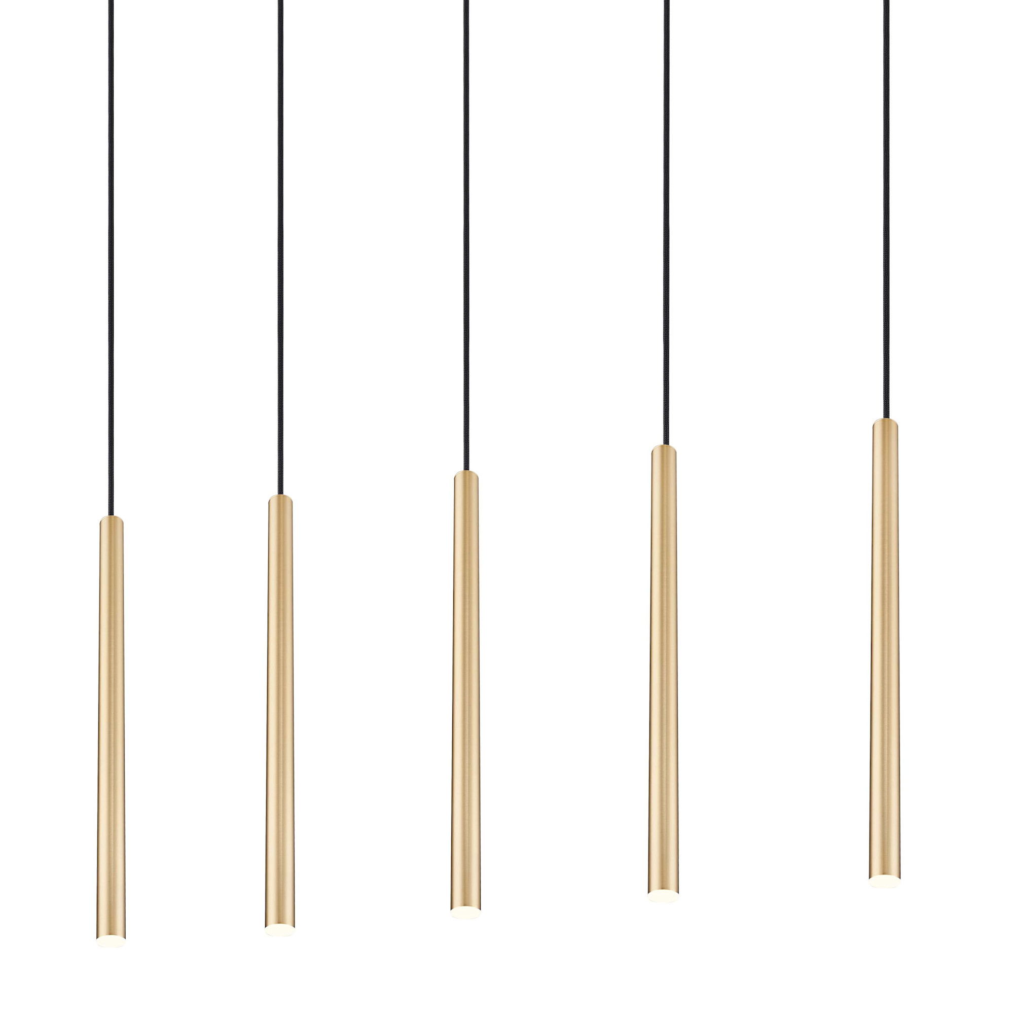 Photos - Chandelier / Lamp Forest Z-Lite 919MP24-5L-LED  42" Wide Linear Chandelier Modern Gold Indoor Lighting Chandeliers 919MP24-5L-MGLD-LED 