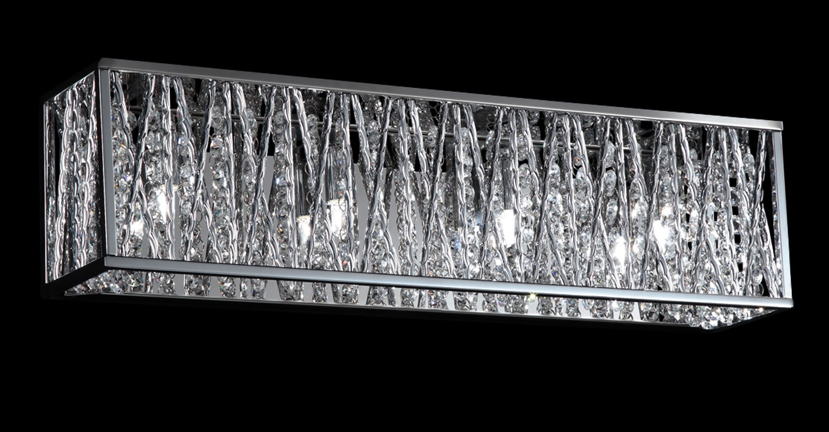 Photos - Chandelier / Lamp Terra Z-Lite 872CH-4V-LED  4 Light 22" Wide ADA Compliant Crystal Bath Light with LED Bulbs Chrome Indoor Lighting Bathroom F 