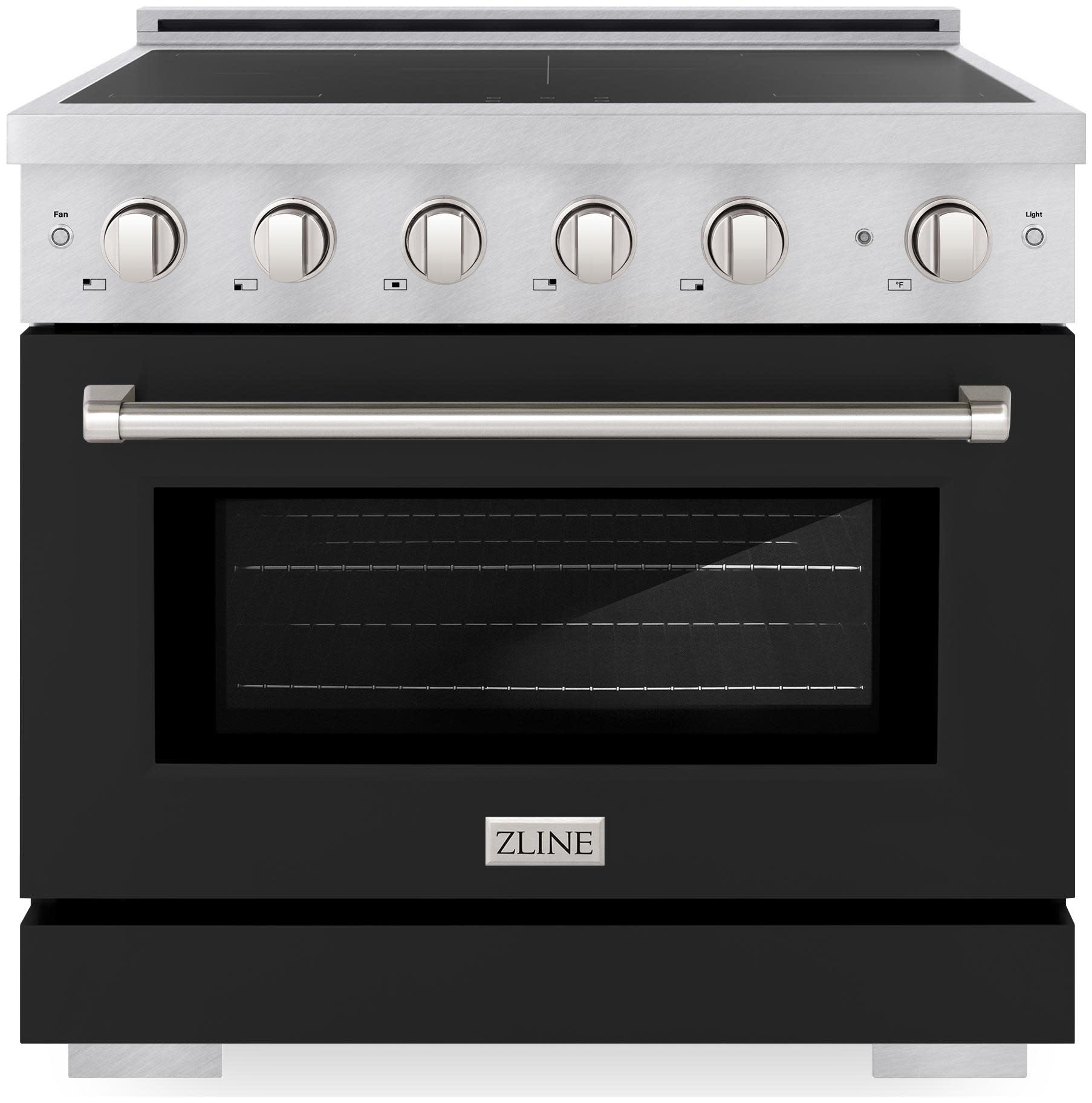 Photos - Cooker Zline SINRS-BLM-36 Paramount 36 Inch Wide 5.2 Cu. Ft. Free Standing Induction Range with Knob Controls and Anti-Glare Matte
