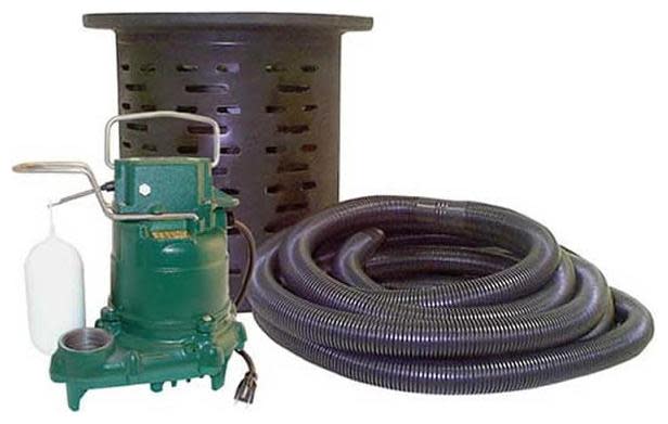 Zoeller 108-0001 3/10 HP Cast Iron Crawl Space Pump System with 24' Hose Kit Pumps Water Pumps Sump Pumps