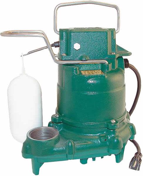 Zoeller 53-0016 1/3 HP 53-0016 Cast Iron Submersible Sump Pump with Vertical Float Switch (25' Cord) Pumps Water Pumps Sump Pumps