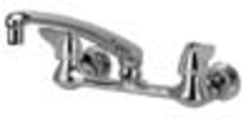 Zurn Z842G3-XL Wall Mounted Lead Free Double Handle Sink Faucet with Metal Wrist Blades from the AquaSpec Collection Polished Chrome Faucet Bathroom
