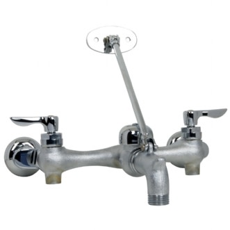 American Standard 8354.112 Chrome Wall Mount Service Sink Faucet With Top Brace