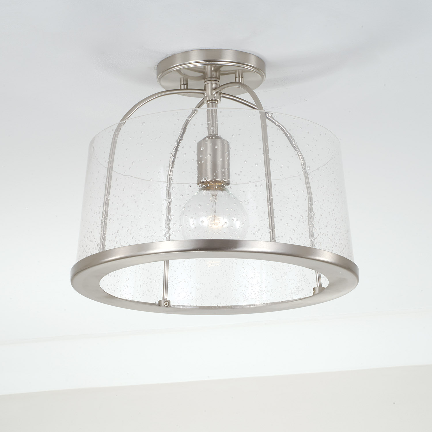 Capital Lighting 247011 Madison 13"W Semi-Flush Drum Ceiling - Brass - Picture 12 of 12