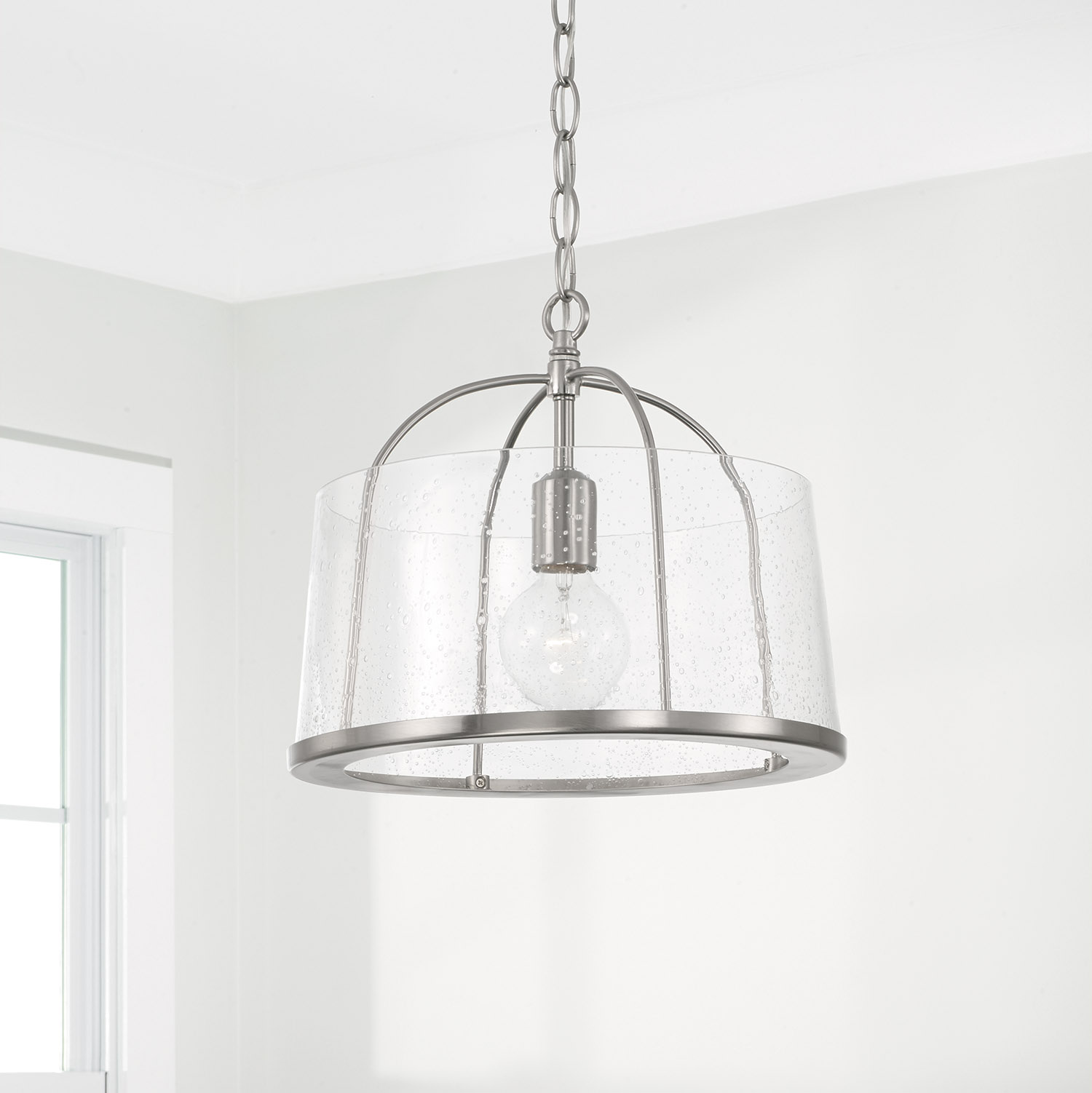 Capital Lighting 247011 Madison 13"W Semi-Flush Drum Ceiling - Brass - Picture 10 of 12