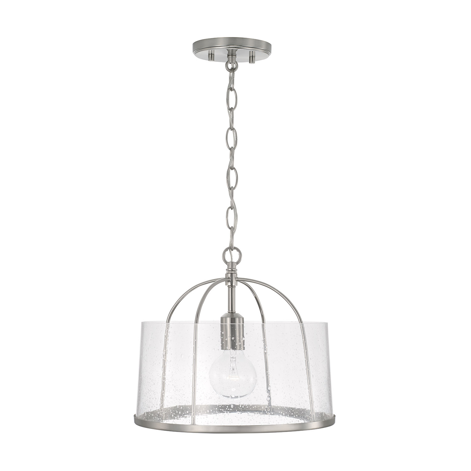 Capital Lighting 247011 Madison 13"W Semi-Flush Drum Ceiling - Brass - Picture 9 of 12