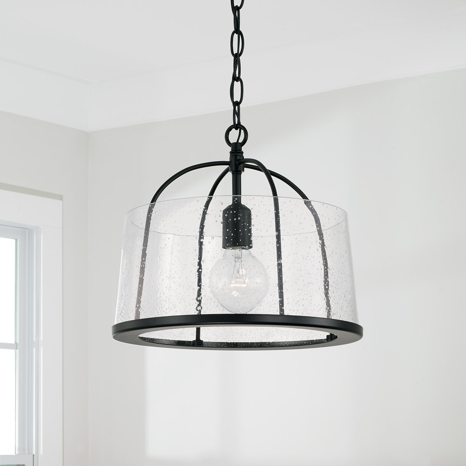 Capital Lighting 247011 Madison 13"W Semi-Flush Drum Ceiling - Brass - Picture 8 of 12