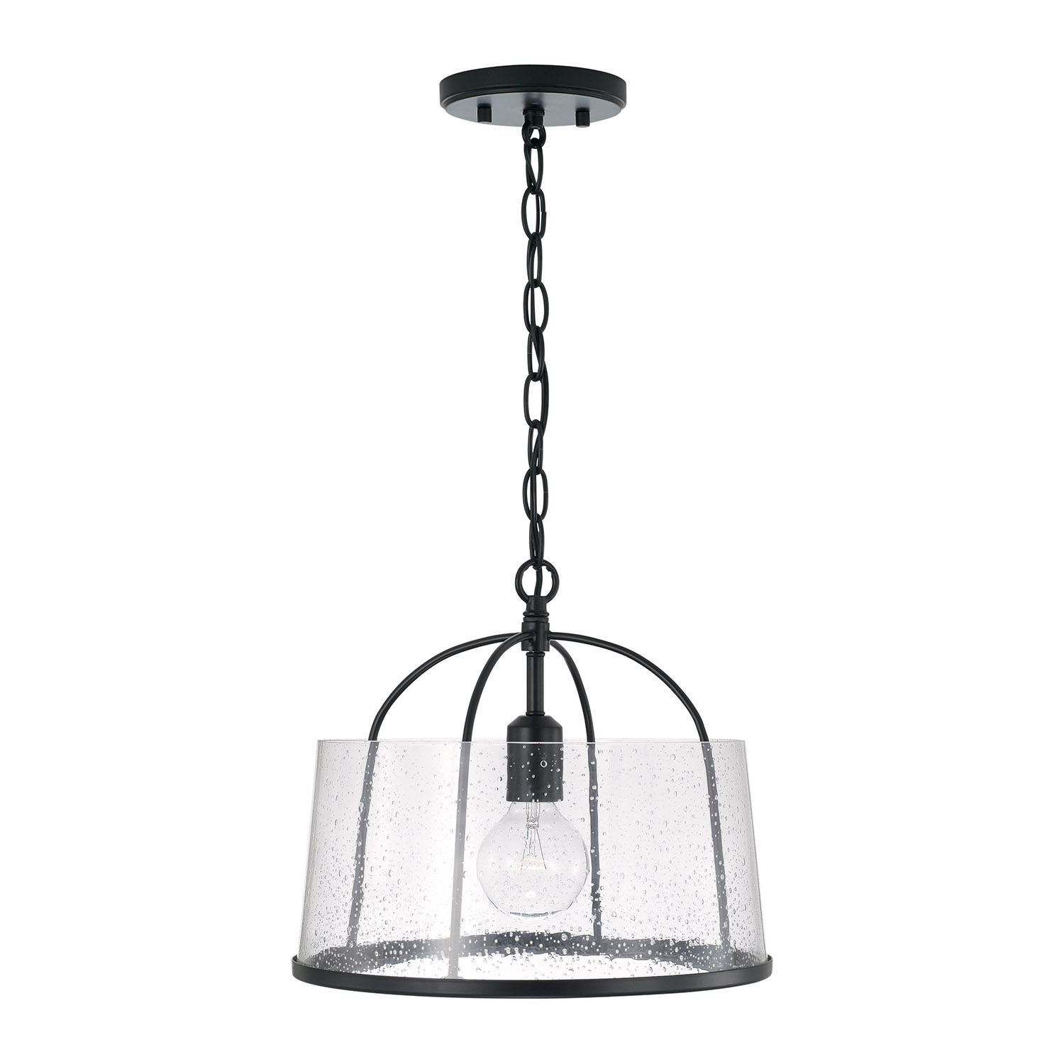 Capital Lighting 247011 Madison 13"W Semi-Flush Drum Ceiling - Brass - Picture 5 of 12