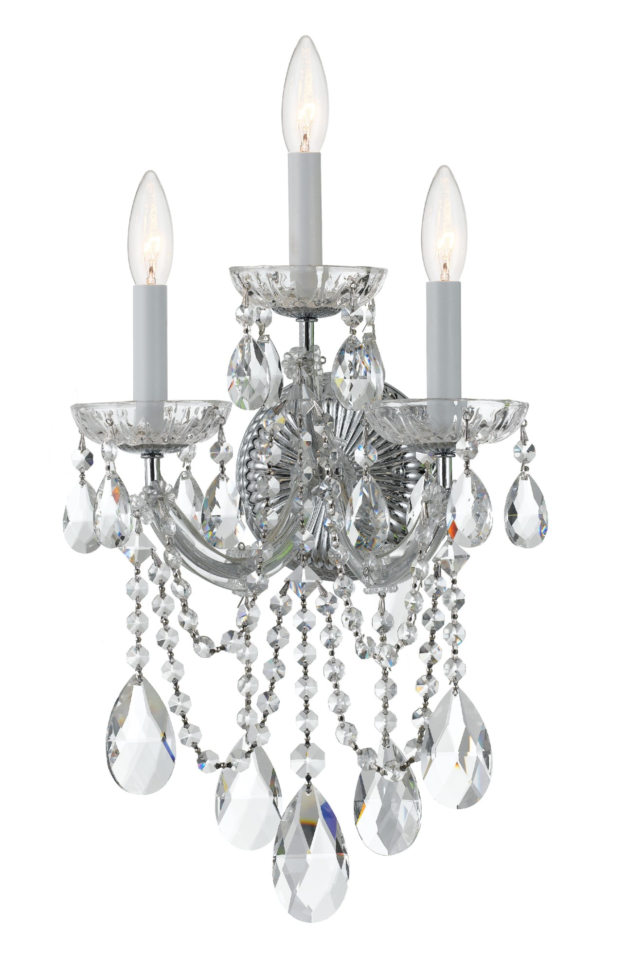 Crystorama Lighting Group 4423-CL-S Maria Theresa 3 Light 23" - Picture 3 of 3