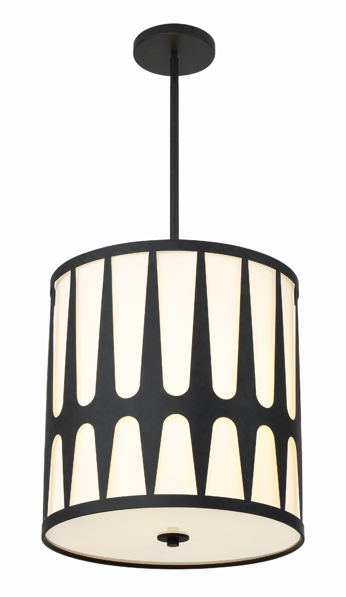Crystorama Lighting Group ROY-805 Royston 4 Light 17"W Pendant - Black - Picture 7 of 10