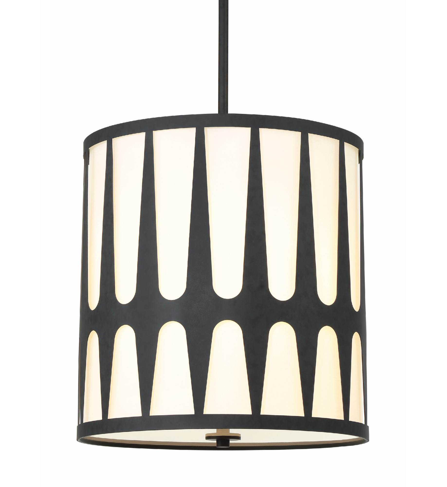 Crystorama Lighting Group ROY-805 Royston 4 Light 17"W Pendant - Black