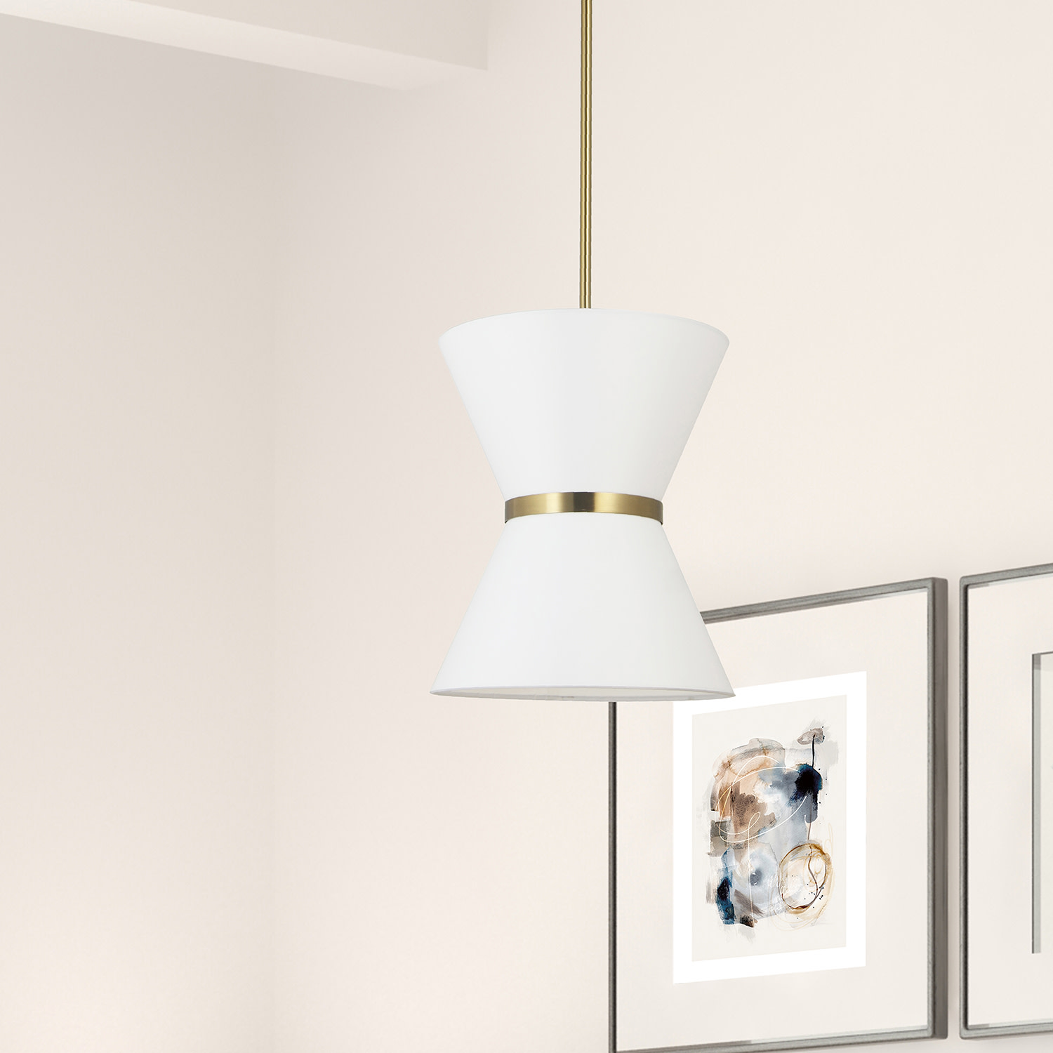 Dainolite CTN-121P Caterine 12"W Pendant - Gold - Picture 2 of 12