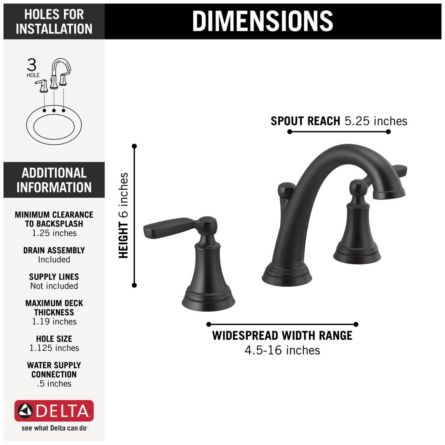 Delta Woodhurst 8 in. Bathroom Faucet - Stainless (3532LF-SSMPU) for ...