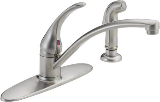 Delta B4410LF Foundations Kitchen Faucet With Side Spray