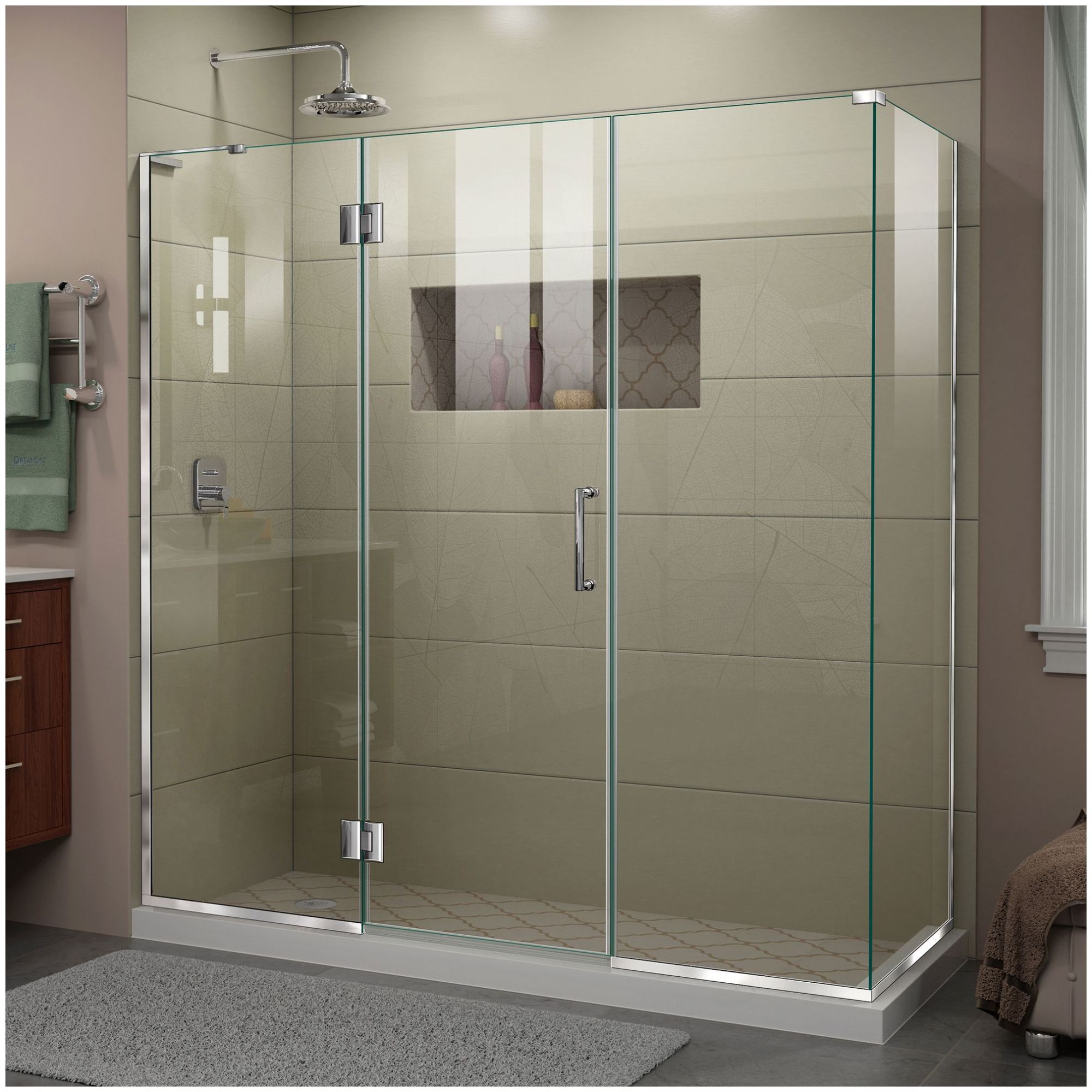 DreamLine E3242230L Unidoor-X 72"H x 70"W x 30-3/8"D Hinged