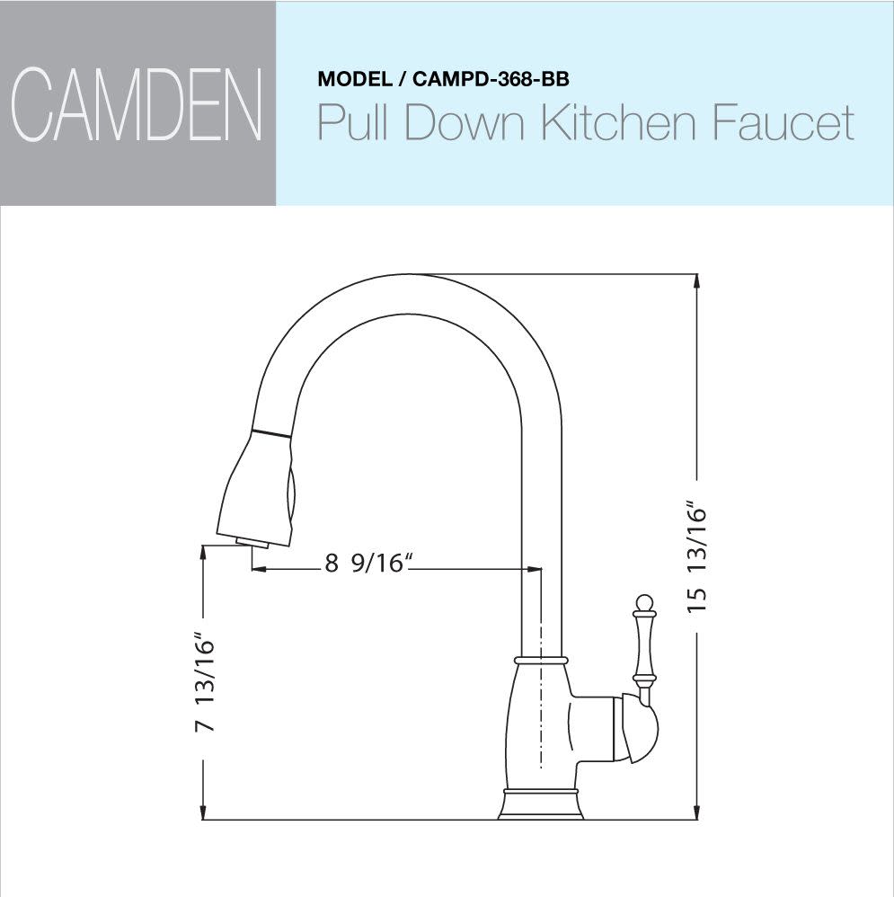 Houzer Campd 368 Camden Pull Down Kitchen Faucet With Ceradox Lifetime For Sale Online Ebay