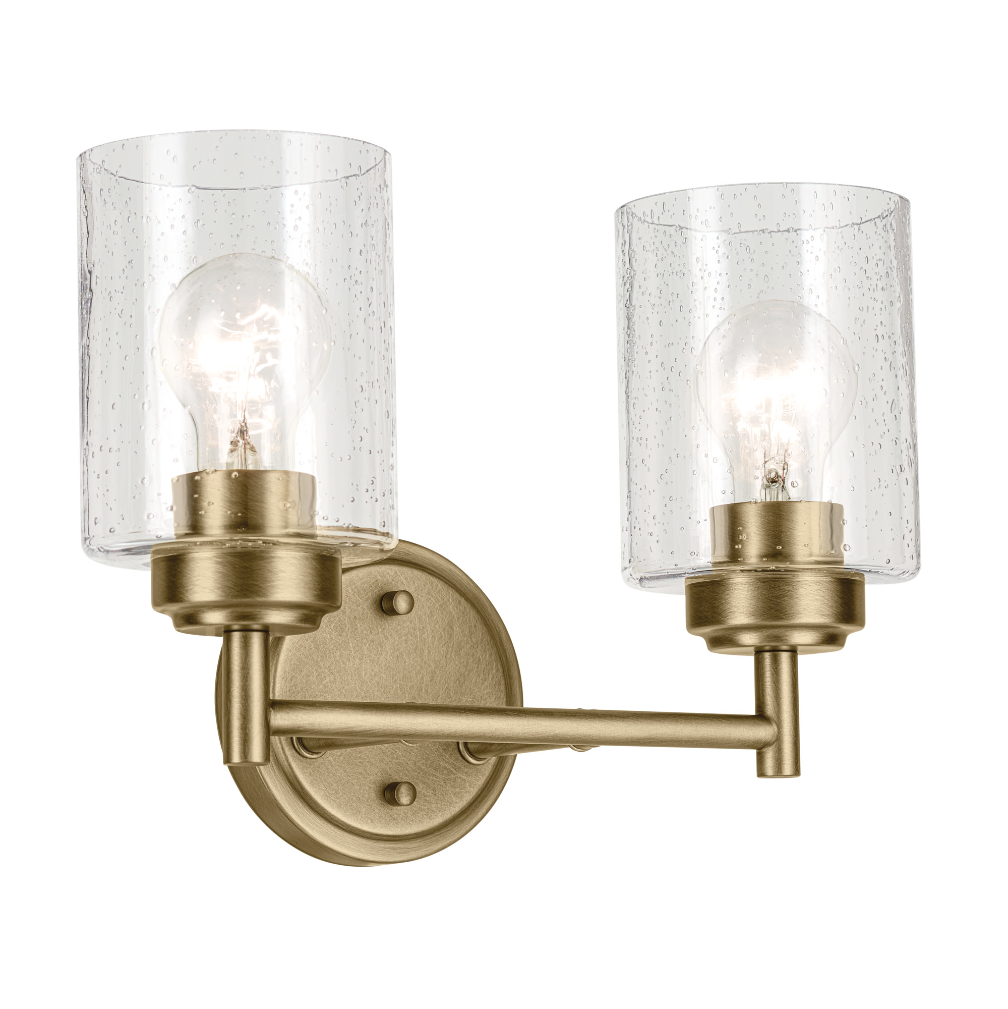Kichler 45885 Winslow 2 Light 13″W Vanity Light – Brass
