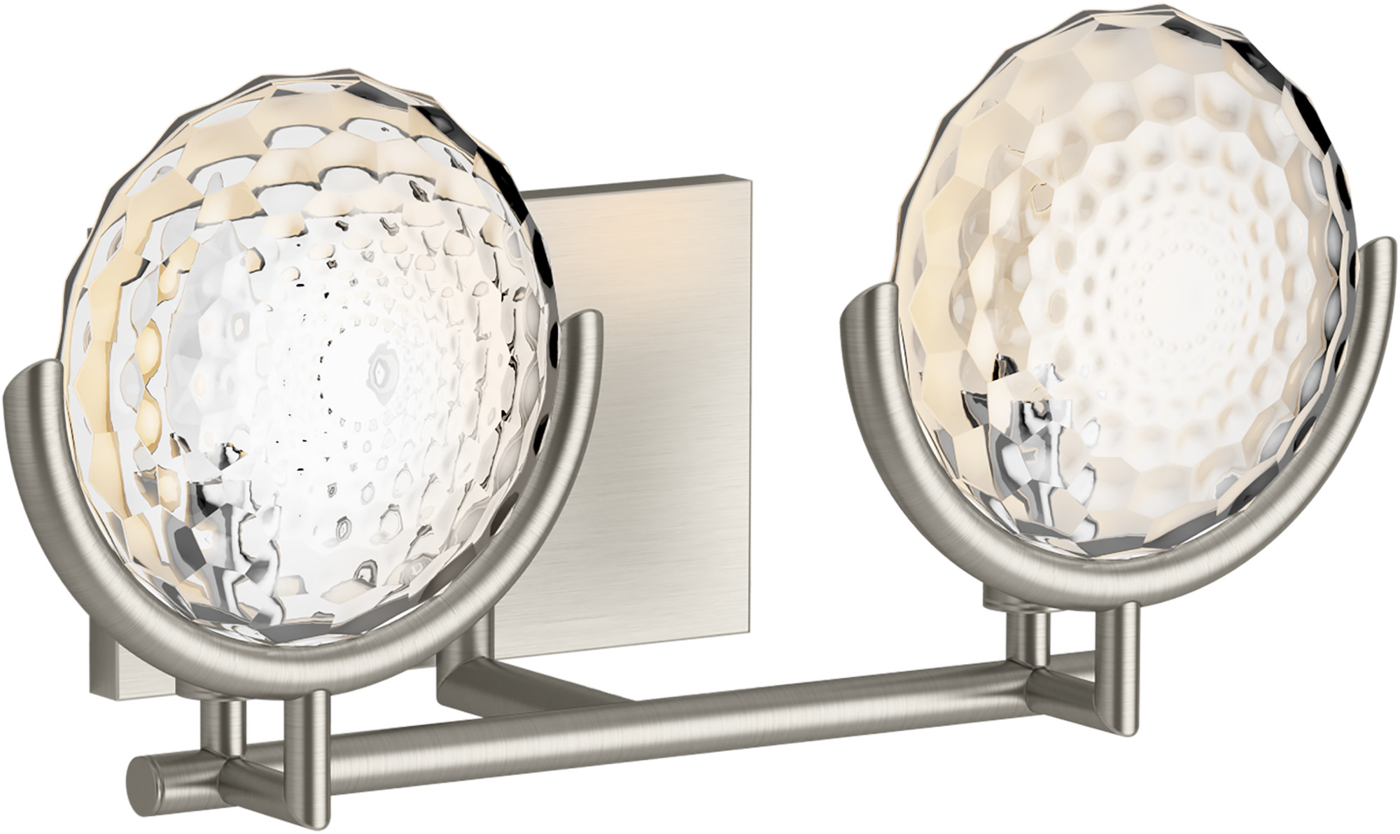 KOHLER Arendela 2-Light 17 in. W Brushed Nickel Sconce