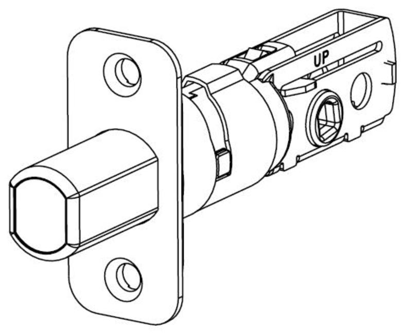 Kwikset 83347 Standard Round Corner Adjustable Deadbolt Latch for