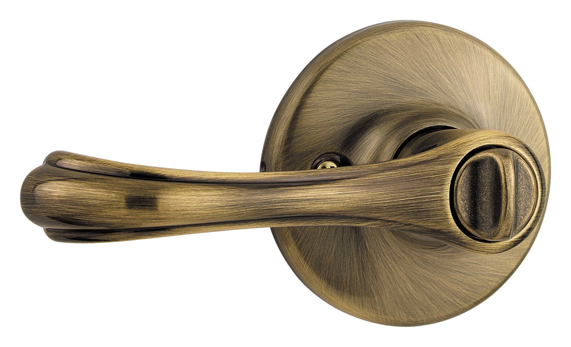Kwikset Dorian Antique Brass Bed/bath Door Lever 300dnl 5 6al V1 for ...