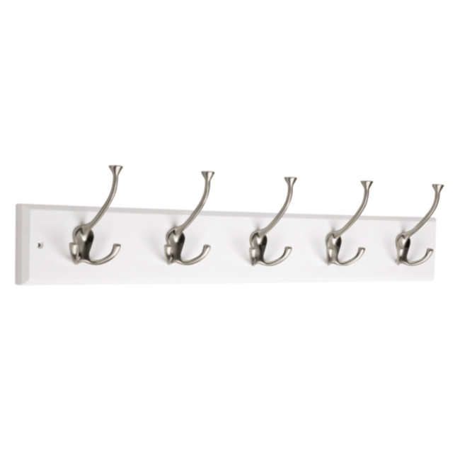 Liberty Hardware 129848 Five Double Hook 27W Rail With Flared