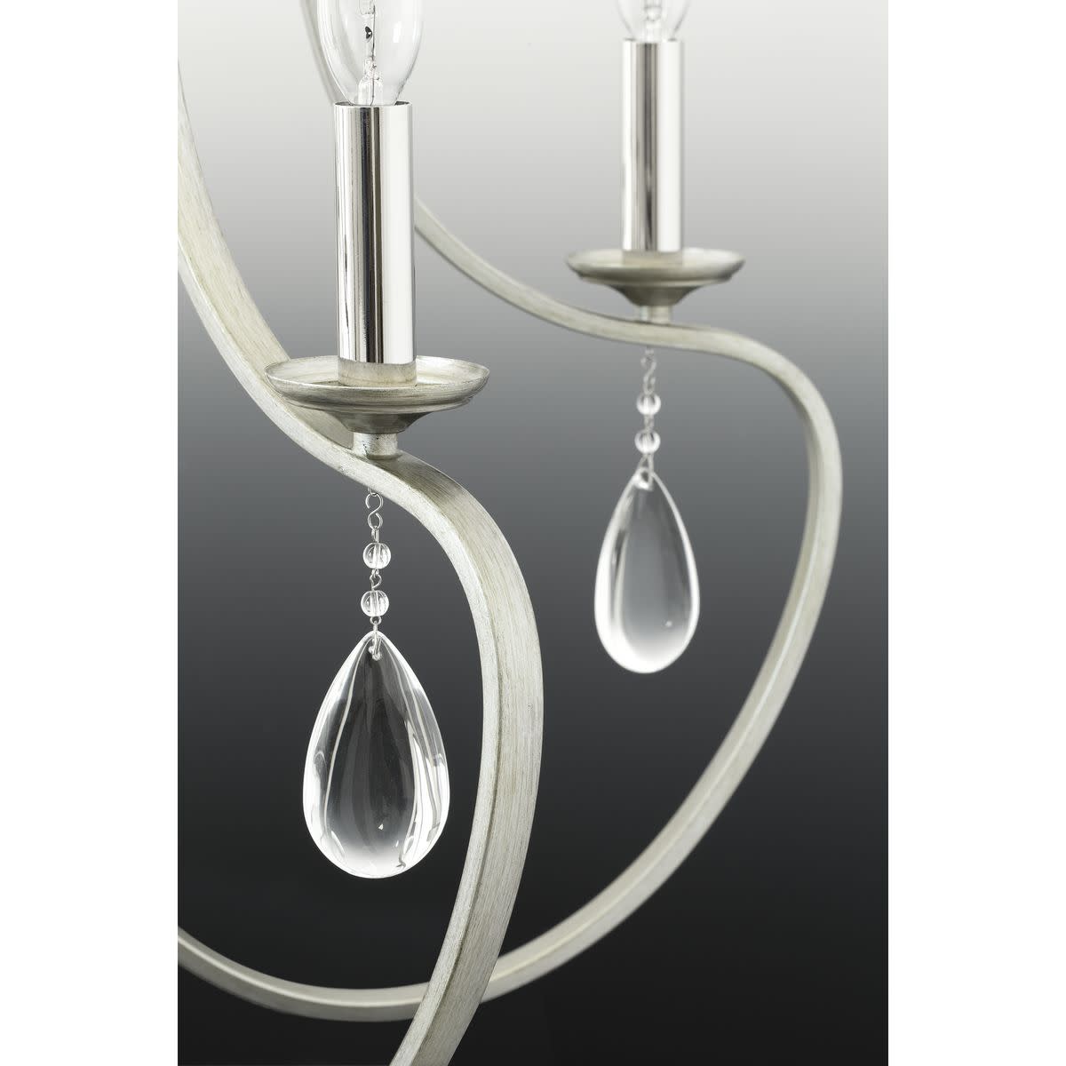 Progress Lighting P400087 Silver Anjoux 5-Light 25"W Crystal Chandelier - Picture 7 of 11