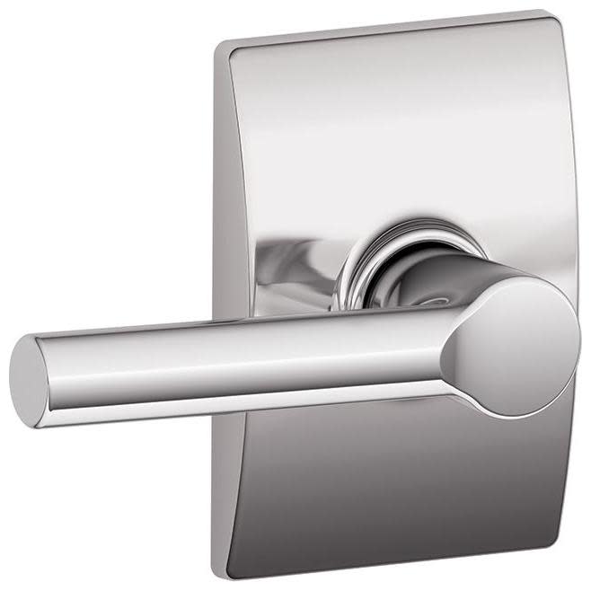 Schlage F10BRW625CEN Broadway Passage Door Lever Set Reversible Bright Chrome