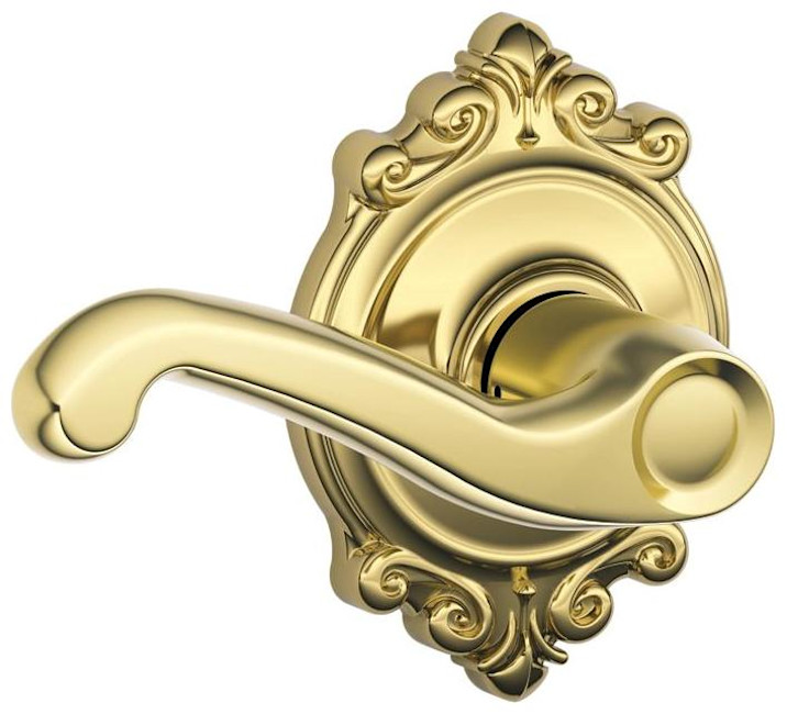 Schlage F10FLA605BRK Passage Leverset From the Brookshire Series