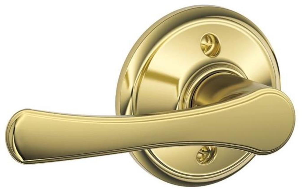 Schlage F170-VLA Brass Avila Non-Turning One-Sided Dummy Door Lever main product image