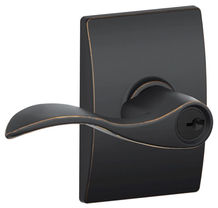 Schlage F51-ACC-CEN Accent Single Cylinder Keyed Entry Door Lever - Foto 7 di 8