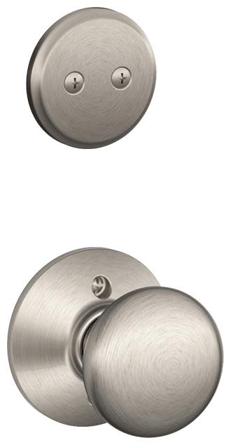 Schlage F94 Ply 619 Plymouth Knob Dummy Interior Satin Nickel