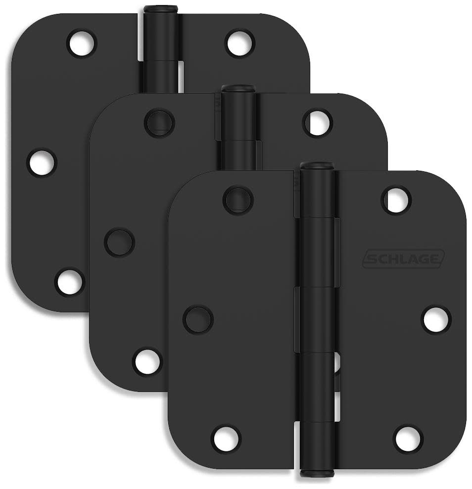 Schlage 1011 Pack of Three 3.5" x 3.5" Plain Bearing 5/8" Radius - Picture 3 of 6