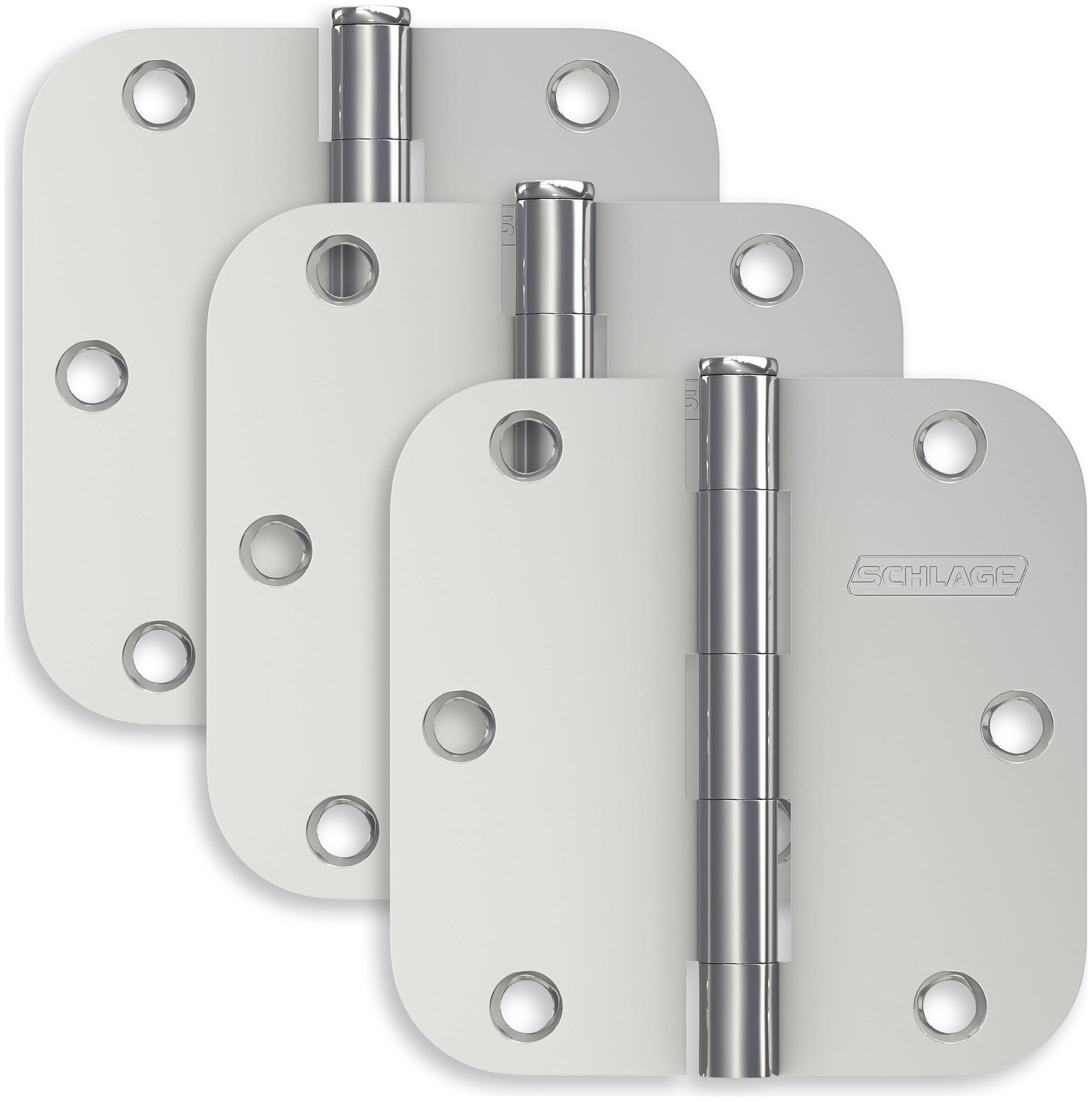 Schlage 1011 Pack of Three 3.5" x 3.5" Plain Bearing 5/8" Radius - Picture 4 of 6
