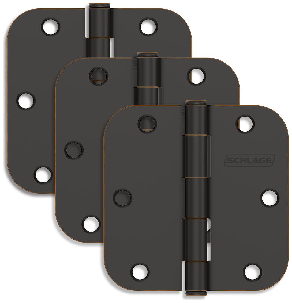 Schlage 1011 Pack of Three 3.5" x 3.5" Plain Bearing 5/8" Radius - Picture 2 of 6