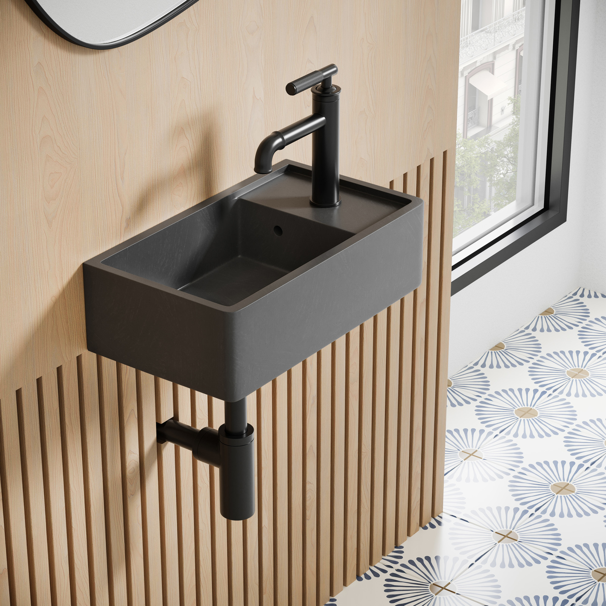 Swiss Madison SM-WSC111 Lisse 17-7/8" Rectangular Concrete Wall - Grey - Bild 6 von 6