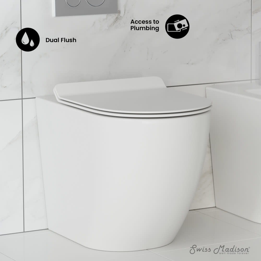 Swiss Madison SM-WT514 St. Tropez Elongated Toilet Bowl Only - - Picture 8 of 14