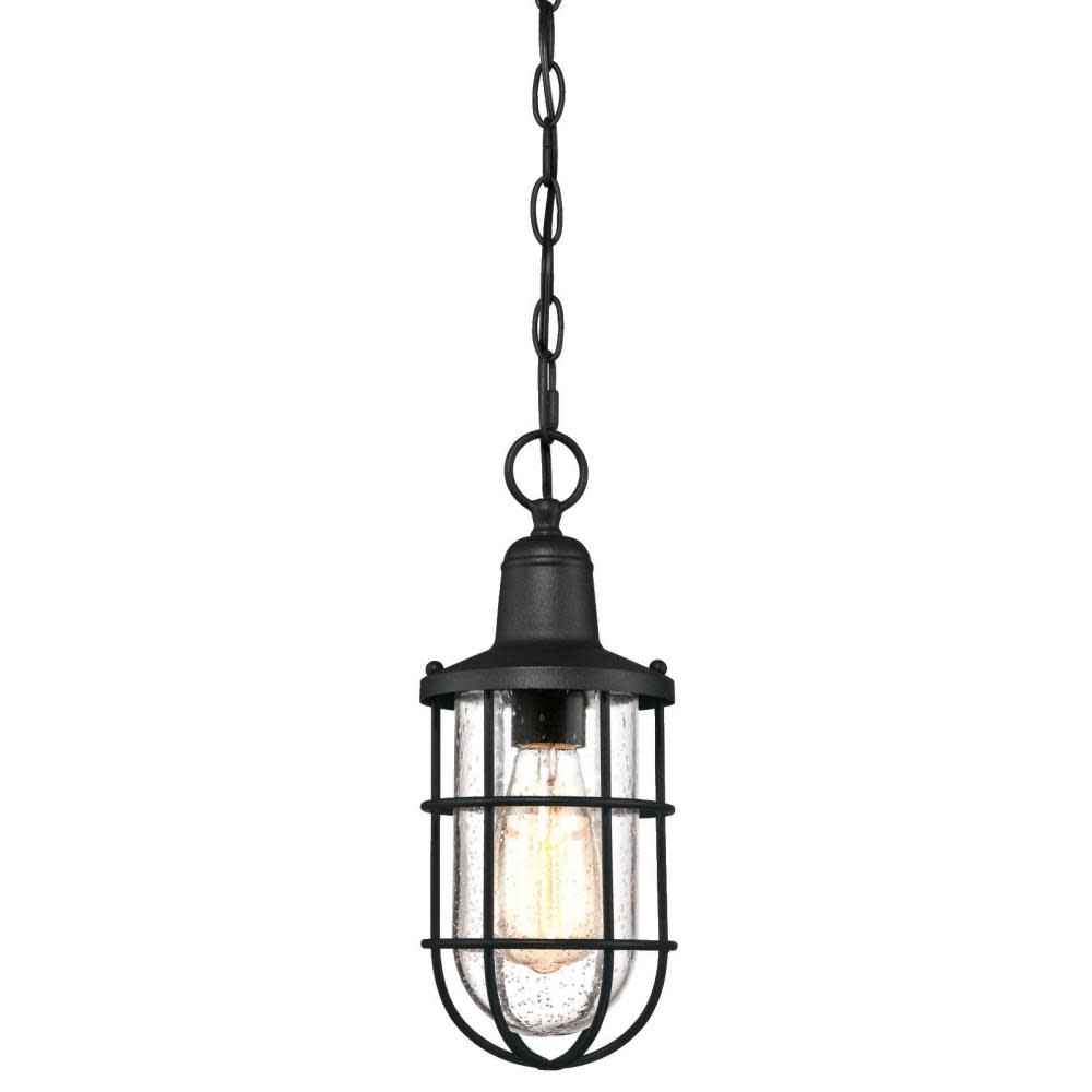 Westinghouse 6334800 Black Crestview Single Light 5-3/8"W Outdoor Mini Pendant