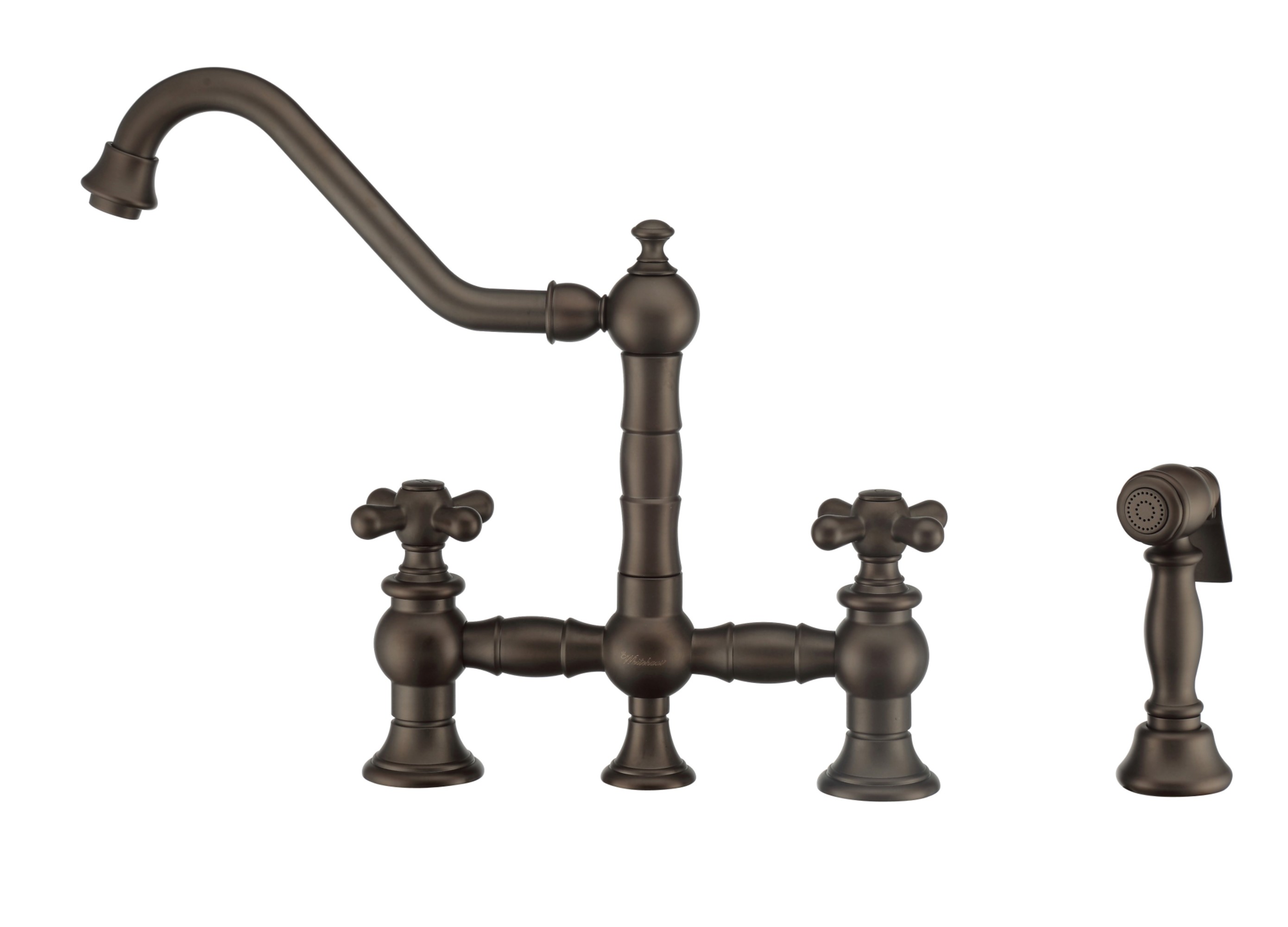 Whitehaus WHKBTCR3-9201-NT Bronze Vintage Iii Plus 1.5 Gpm Widespread Faucet