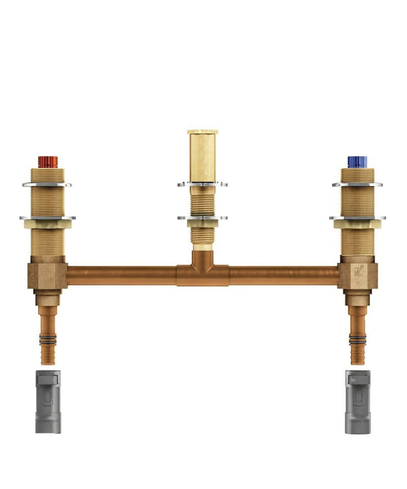 Photos - Tap Hidden Part Moen 4797 1/2 Inch PEX Roman Tub Rough-In Valve with 10 Inch Centers from the M-PACT Collection Valves Rough In Valves Tub F 