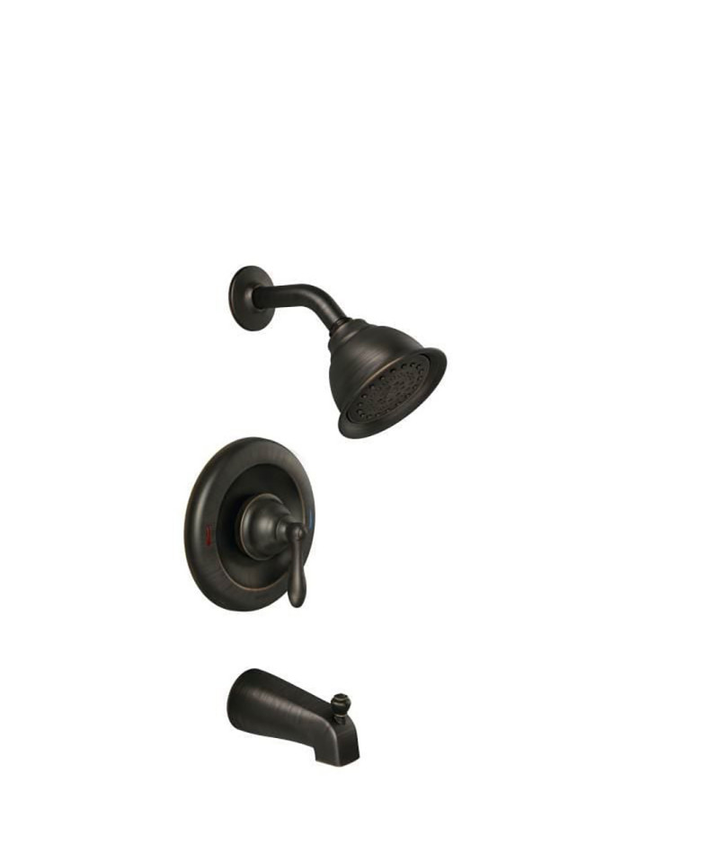 Moen 82496EP Posi-Temp Pressure Balanced Tub and Shower Trim with 1.75 GPM Shower Head and Tub Spout from the Caldwell Collection (Valve Included)