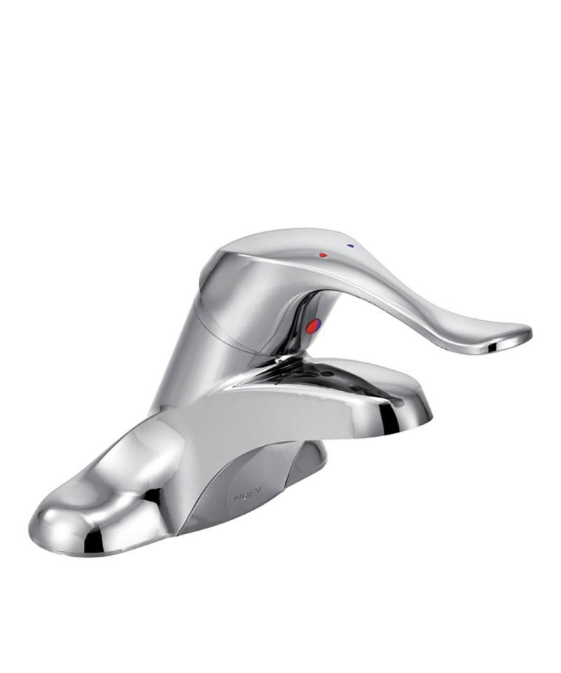 Moen 8400 Single Handle Centerset Bathroom Faucet from the M-BITION Collection (Valve Included) Chrome Faucet Bathroom Sink Faucets Single Handle