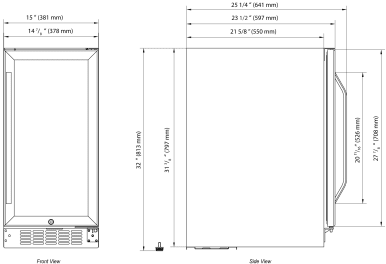 Slim Mega Cooler Medium Height for Cashier