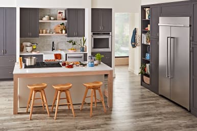Shop KitchenAid French-Door Refrigerator & Gas Cooktop Suite in Stainless  Steel at