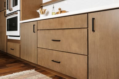 Black on sale wood cabinets
