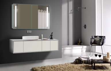 Extra deep store recessed medicine cabinet